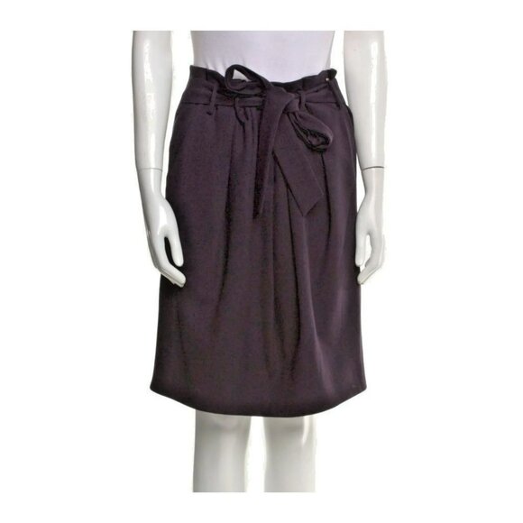 Sonia Rykiel Black Wool Skirt – Size M – Belted – Pleated – Designer Fit - Picture 1 of 5